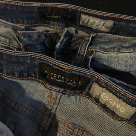 2 pairs Aeropostale sz 4 jeggins EUC - Picture 4 of 6